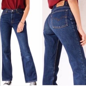 Vintage Levi’s 517 Slim Bootcut Dark Wash High Rise Jeans